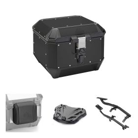 GIVI TREKKER ALASKA noir kit de top case 44L pour ZONTES 703F ADVENTURE