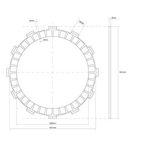 FCC Clutch Disk Kit 7 Discs for KAWASAKI ZR C/D ZEPHYR 750