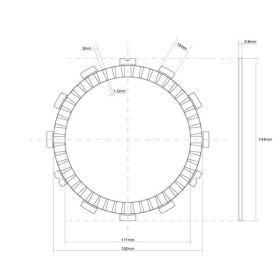 FCC Clutch Disc Kit 8 Discs for KAWASAKI