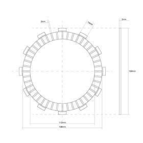 Kit de disque d'embrayage FCC 7 disques pour HONDA