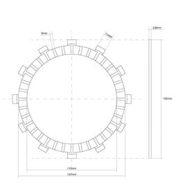 FCC Gasketed Clutch Disc Kit 8 Discs for SUZUKI