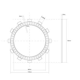 FCC Clutch Disc Kit 7 Discs for KAWASAKI