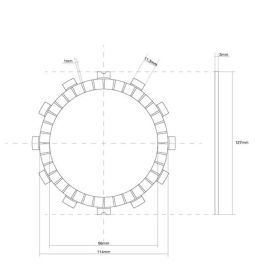 FCC Clutch Disc Kit 7 Discs for SUZUKI