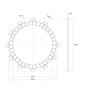 FCC Clutch Disc Kit 7 Discs for YAMAHA