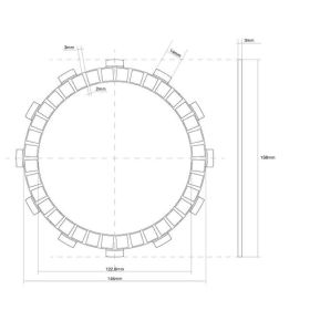 FCC Clutch Disc Kit 8 Discs for SUZUKI