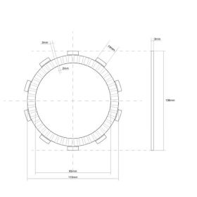 FCC Clutch Plate Kit 6 Discs for YAMAHA