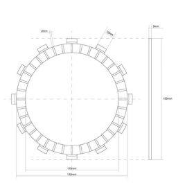 FCC Clutch Disc Kit 7 Discs for YAMAHA