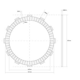 FCC Gasketed Clutch Disc Kit 10 Discs for SUZUKI GSX R HAYABUSA 1300