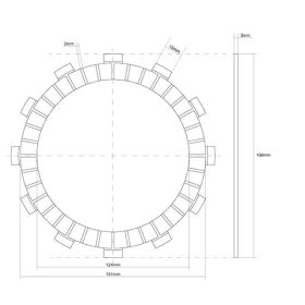 FCC Clutch Disc Kit 10 Discs for YAMAHA V MAX 1700