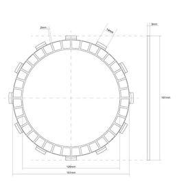 FCC 13 Plattenkupplungs-Kit 6 Stahl 7 Dicht
