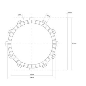 FCC 19 Clutch Discs Kit 9 Steel 10 Sealed