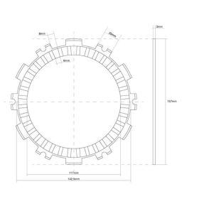 Kit d'embrayage à disque FCC 11 4 en acier 7 scellé