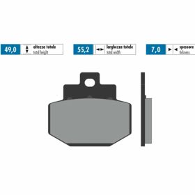 Plaquettes de frein POLINI ORIGINAL paire 49x55,2x7 mm