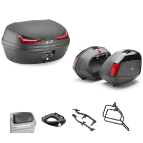 GIVI SIMPLY IV Top Case Kit V35 Black Red 45/35L for YAMAHA