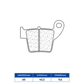 Jeu de plaquettes de frein arrière CL BRAKES 1076X59 en composé fritté