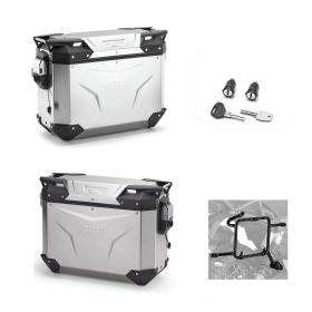 GIVI TREKKER OUTBACK EVO Side Cases 37L Aluminum for MORINI X-CAPE