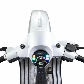 SIP 2.1 Lux Style Tachymètre gris avec chiffres blancs/jaunes 140 km pour Vespa PX EFL