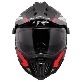 Casco Enduro Dual Road LS2 MX701 EXPLORER CARBON Frontier II Rosso Lucido