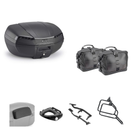GIVI RIVIERA top case CORIUM bag black 46/13L for HONDA X-ADV