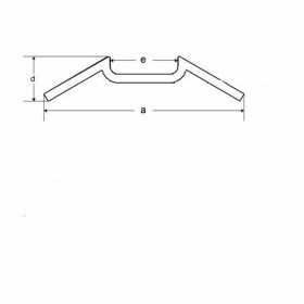 Manubrio nero FEHLING M-Bar acciaio D.22,2mm 610mm