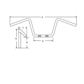 FEHLING Custom Chrome Lenker Stahl D.22,2 mm 865 mm