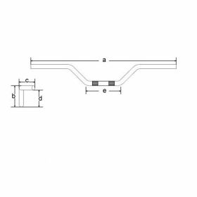 FEHLING Straße Chrom Lenker Stahl D.22,2mm 920mm