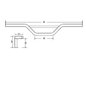 Manubrio cross FEHLING acciaio cromato d.22 795mm