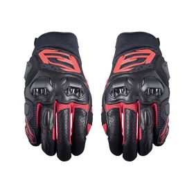 Guanti Moto FIVE SF3 Estivi in Pelle Nero Rosso