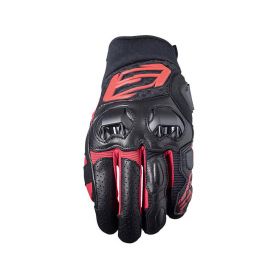 Motorcycle Gloves FIVE SF3 Summer Leather Black Red