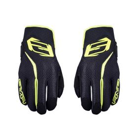 Motorcycle Gloves FIVE RS5 AIR Summer Black Fluo Yellow