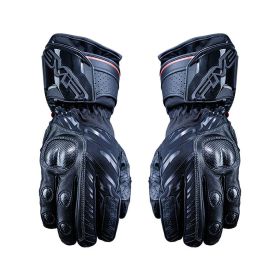 Guanti Moto FIVE WFX MAX GTX Invernali Impermeabili in Pelle Nero