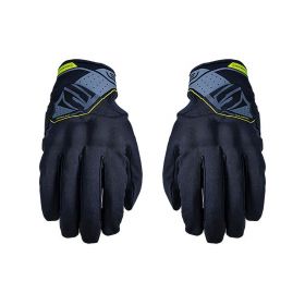 Motorcycle Gloves FIVE RS WP Summer Waterproof Black Fluo Yellow