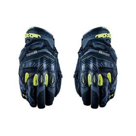 Motorcycle Gloves FIVE X-RIDER WP Winter Waterproof Leather Black Fluoyellow