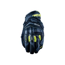Motorcycle Gloves FIVE X-RIDER WP Winter Waterproof Leather Black Fluoyellow
