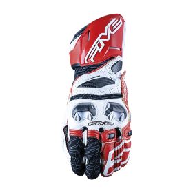 Motorcycle Gloves FIVE RFX RACE Summer Leather White Red
