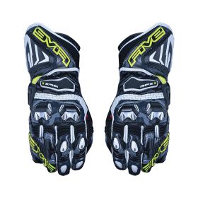 Motorcycle Gloves FIVE RFX1 Summer Leather Replica Camo Fluo Yellow