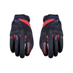 Motorcycle Gloves FIVE RS3 EVO Summer Black Red