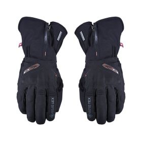 Guanti Moto Donna FIVE WFX CITY GTX LONG Invernali Impermeabili in Pelle Nero