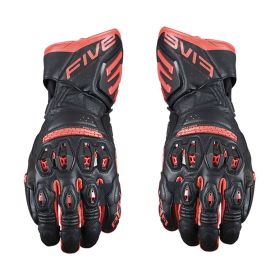 Motorcycle Gloves FIVE RFX3 EVO Summer Leather Red Fluo