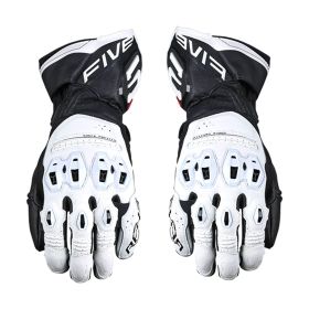 Motorcycle Gloves FIVE RFX3 EVO Summer Leather White Black