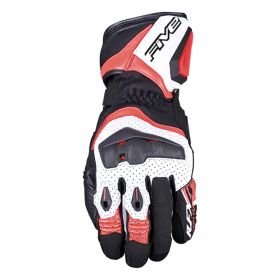 Motorcycle Gloves FIVE RFX4 EVO AIRFLOW Summer Leather White Red Fluo