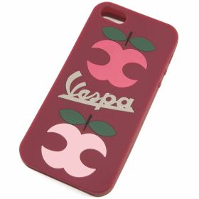 VESPA FORME Rote Silikonhülle 126x61mm mit bunten Mustern und Geschenkbox