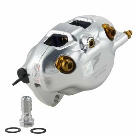 FRANDO Rear Brake Caliper FCC V2 34 mm Aluminum CNC 2 Pistons Silver