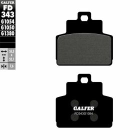 Plaquettes de frein sport GALFER S62 55.3x52.1x7.6 mm approuvées