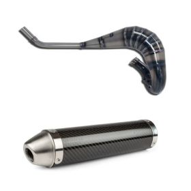Complete GIANNELLI exhaust enduro 2T carbon silencer for Aprilia SX 50