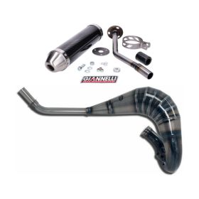 Complete GIANNELLI exhaust enduro 2T carbon silencer for Beta RR 50 Enduro