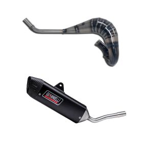 Complete GIANNELLI approved black exhaust for Fantic Motor XE 50 Enduro