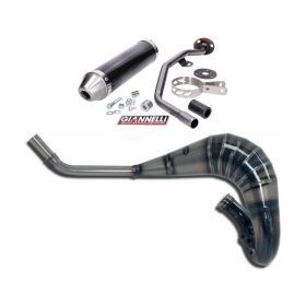 Complete GIANNELLI exhaust enduro 2T carbon silencer for Peugeot XPS TL 50