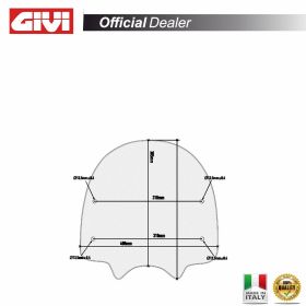 GIVI transparente Windschutzscheibe 38,5x40cm für HONDA Super Cub C125