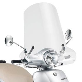 GIVI transparent windshield 50x63cm for SYM Fiddle II/Sym II 50/125